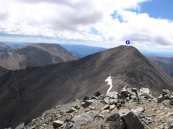 Looks pretty vacant but I swear there were 60 people just with me! Grays Peak Torreys Peak